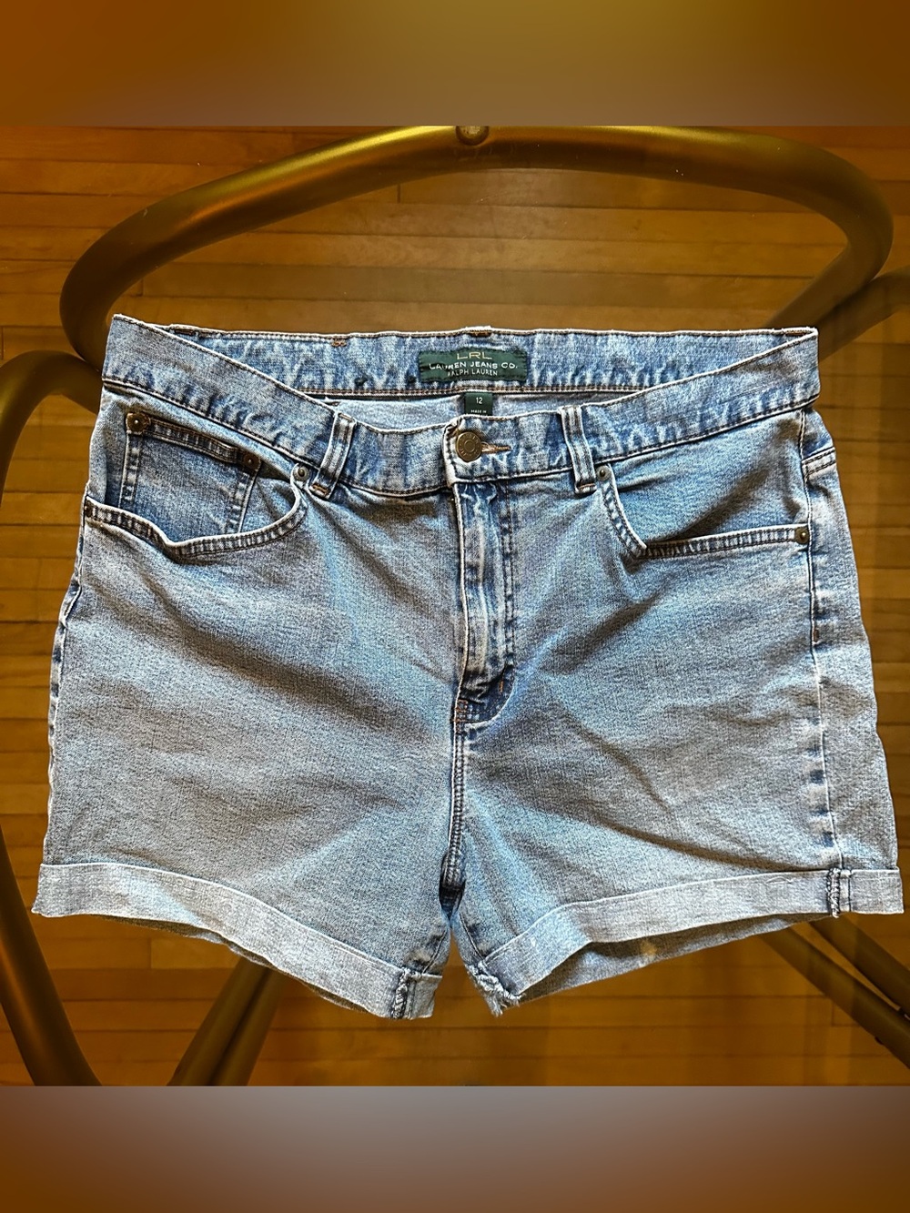 Vintage LRL Lauren Jeans Co. Ralph Lauren Light Wash Denim Shorts - Size 12